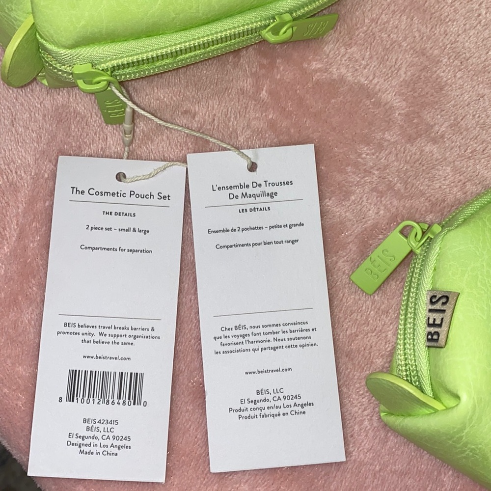 NFS💢 3 pc SET BEIS CITRON WEEKENDER & COSMETIC POUCHES - Picture 7 of 13